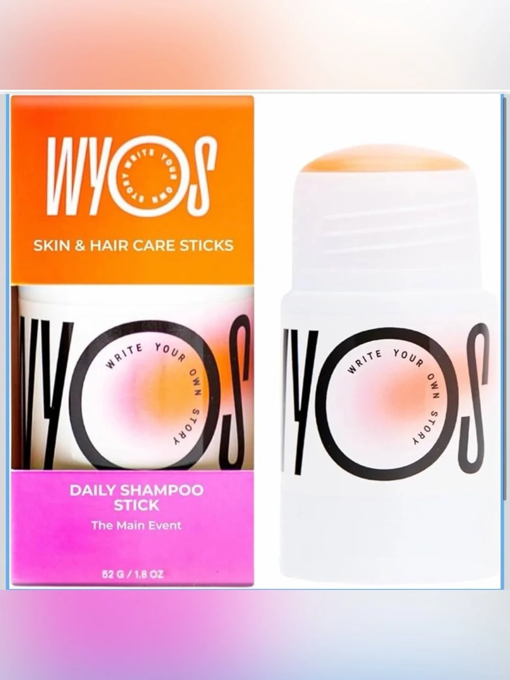 WYOS - The Mane Event -Daily Solid Shampoo Stick - Travel Friendly-Sulfate Free